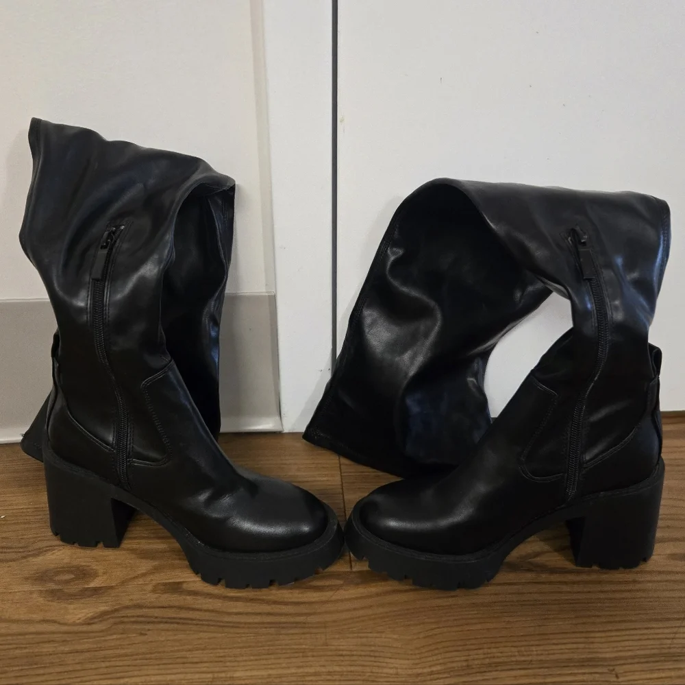 Zara Over The Knee Chunky Boots - Picture 4 of 10